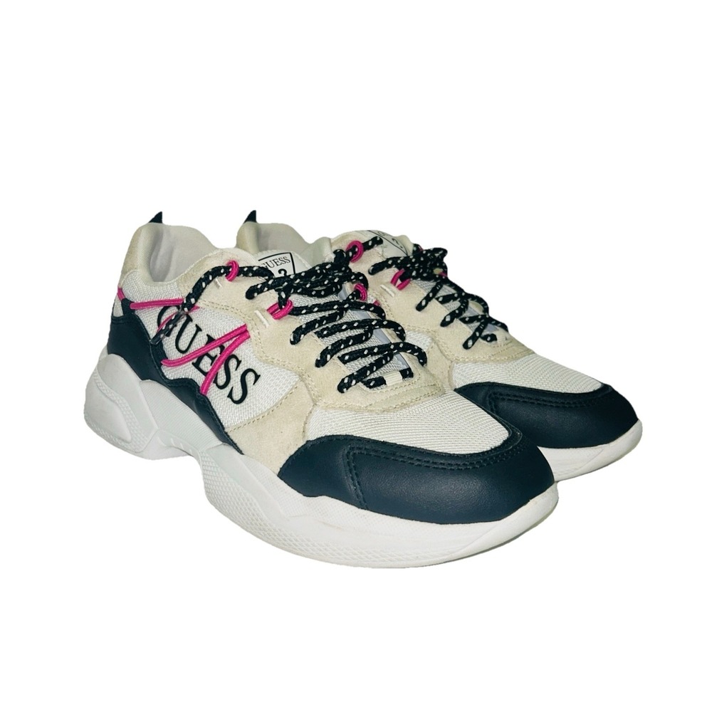 Guess Chunky Dad Sneakers Platform Y2K Retro Logo Lace‎ Up Women 8M Fashion Shoe
